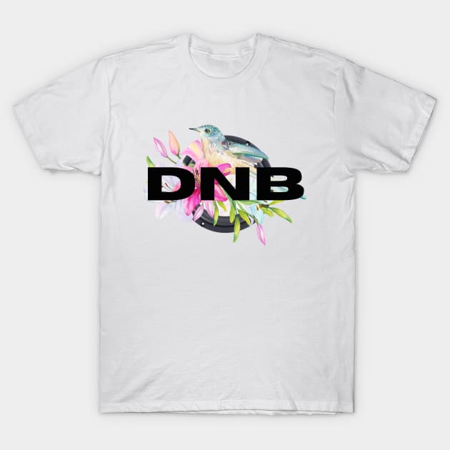 DNB - Tropical Blue Bass Bird T-Shirt by DISCOTHREADZ 